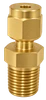 DCT brass compression fitting — representative colored series image; dimensions vary by model.