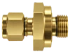 DCM brass compression fitting — representative colored series image; dimensions vary by model.