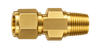 DCTZ brass compression fitting — representative colored series image; dimensions vary by model.