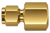 DSA brass compression fitting — representative colored series image; dimensions vary by model.