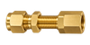 DSS brass compression fitting — representative colored series image; dimensions vary by model.