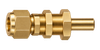 DSE brass compression fitting — representative colored series image; dimensions vary by model.