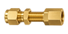 DSS brass compression fitting — representative colored series image; dimensions vary by model.
