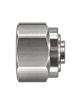 DBA stainless steel compression fitting — representative colored series image; dimensions vary by model.