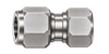 DCA stainless steel compression fitting — representative colored series image; dimensions vary by model.