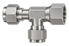 DTF stainless steel compression fitting — representative colored series image; dimensions vary by model.