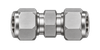 DUA stainless steel compression fitting — representative colored series image; dimensions vary by model.