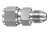 DUC stainless steel compression fitting — representative colored series image; dimensions vary by model.