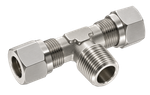 AIG-9220 silver steel compression fitting — representative colored series image; dimensions vary by model.