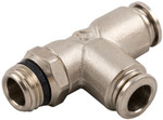 Swivel Male Run Tee Metal Release Collet  1/4" Tube x 3/8" Swift-Fit - 89222-04-06