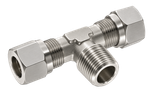 AIG-9220 silver steel compression fitting — representative colored series image; dimensions vary by model.