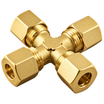 AIG-13510 brass compression fitting — representative colored series image; dimensions vary by model.