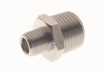 1/2 BSPT x 3/4 BSPT Rdc Npl w/Cen Hex - 2020-1/2-3/4