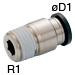 8MM X x R1/4 Standard Tube Fitting - POC8-02