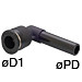 1/8" Tube Fitting, Mini Type - PLJ1/8M