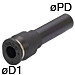 3mm4mm Tube Fitting, Mini Type - PGJ3-4M