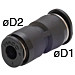 3mm1.8mm Tube Fitting, Mini Type - PG3-180M