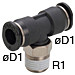 6MM X R1/8 Tube Fitting, Mini Type - PB6-01M