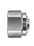 DBA stainless steel compression fitting — representative colored series image; dimensions vary by model.