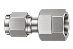 DGA stainless steel compression fitting — representative colored series image; dimensions vary by model.