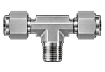 DTN stainless steel compression fitting — representative colored series image; dimensions vary by model.