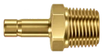 DHA brass compression fitting — representative colored series image; dimensions vary by model.