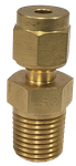 MDCT brass male connector - representative product photo; dimensions and thread details vary by model.