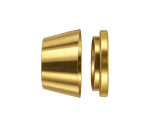 DOS brass compression fitting — representative colored series image; dimensions vary by model.