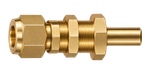 DSE brass compression fitting — representative colored series image; dimensions vary by model.