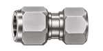 DCA stainless steel compression fitting — representative colored series image; dimensions vary by model.