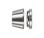DOS stainless steel compression fitting — representative colored series image; dimensions vary by model.