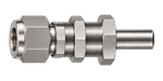 DSE stainless steel compression fitting — representative colored series image; dimensions vary by model.