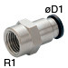 PCF Female Straight Fittings