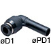 PLGJ Unequal Plug In Elbow
