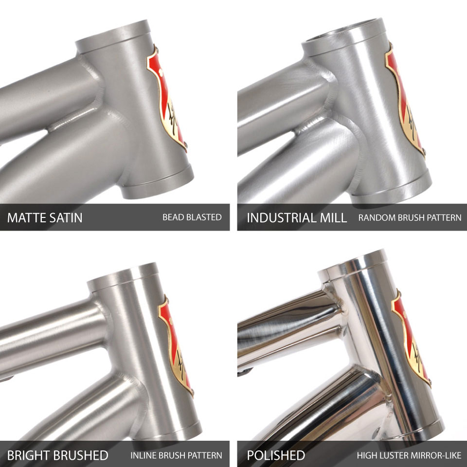 polishing titanium bike frame