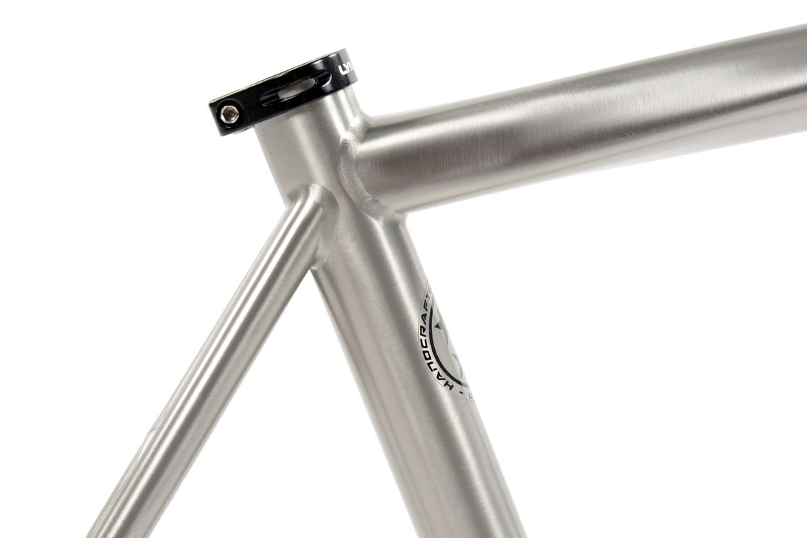 Where the top tube and seat stay meet the seat tube on the Helix Disc Road Frame 