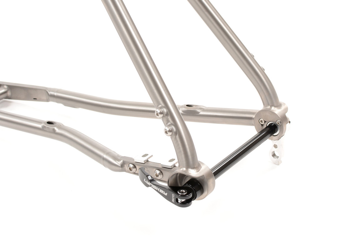 view of rear triangle of the Pro GR Frame - non drive side chainstay