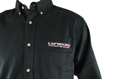 Long sleeve work shirt - button down closeup