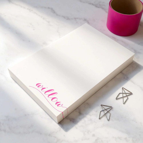HOLLA SWASH personalized to-do list notepad with bold script name