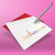 Custom kids thank-you card with red envelope and rainbow name, personalized folded stationery for girls