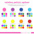 Rainbow ink and envelope color palette options for personalized kids notepad
