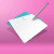 Personalized flat note cards shown from an angled view featuring elegant family monogram and coordinating envelope. Personalized flat note cards shown from an angled view featuring elegant family monogram and coordinating envelope.