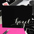 Close-up of a HOLLA SWASH folded note card from the stationery collection