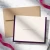 Personalized folded notecard featuring an honorific and full name with a plum border and neutral coordinating envelope.