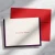 Custom folded stationery personalized with a professional honorific and name, shown with a bright red envelope.