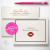 Optional return-address printing for Romantic Kiss folded notecards, personalized lipstick kiss stationery set with matching envelopes