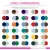 Color combination inspiration for personalized folded notecards, custom stationery, and coordinating envelopes.