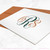 Custom monogram folded note cards printed on heavy 100 lb cardstock for personal thank-you notes.