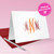 Personalized folded notecards with a beautiful Traditional Script monogram and coordinating A2 envelopes.