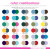 Notepad ink color combinations chart showing coordinated two-color pairings side by side for custom monogram stationery.